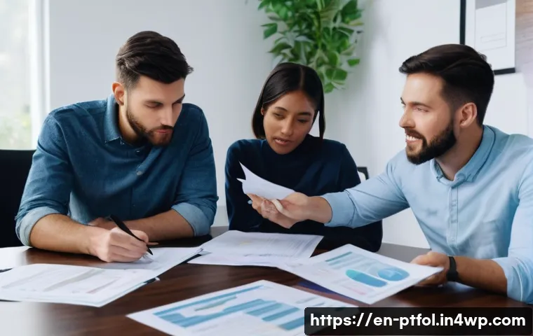 효과적인 보험 포트폴리오 구성 방법 - **Prompt:** A diverse group of adults, ranging from their early twenties to late thirties, is gather...