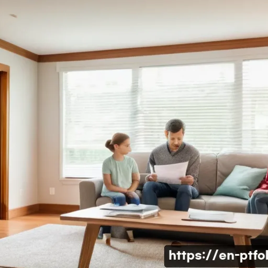 보험 포트폴리오 조정 시 고려해야 할 사항 - A contemporary family, consisting of a father, mother, a toddler wearing a clean diaper, and an olde...