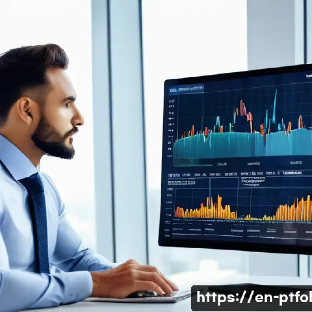 보험 포트폴리오와 경제 상황의 상관관계 - A professional financial advisor in a modern office setting, attentively reviewing a diverse insuran...