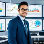 Home 18 보험 포트폴리오의 현금 흐름 관리 전략 - A professional financial analyst in a modern office, surrounded by multiple digital screens displayi...